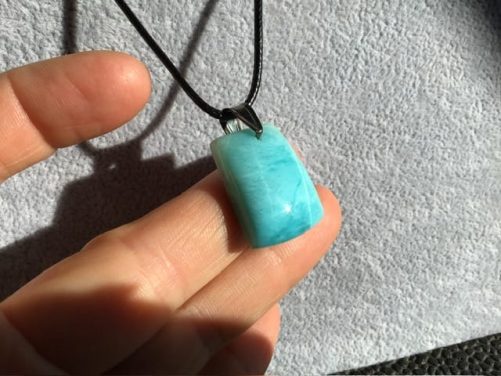 Pendentif larimar homme