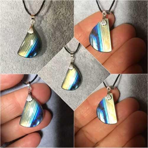 Petit pendentif labradorite jaune