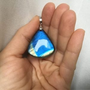 Grosse goutte bleu et jaune