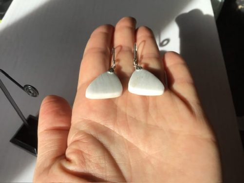 Boucles d’ oreille scolecite