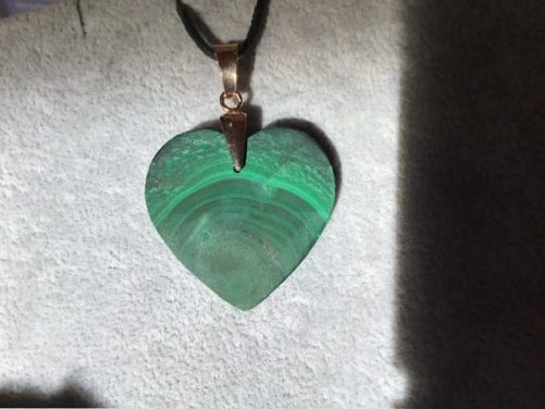 Pendentif malachite coeur