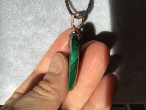 Pendentif malachite coeur