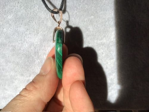 Pendentif malachite coeur