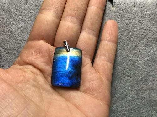 Pendentif labradorite deep blue