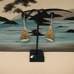 Boucles d’oreilles en jaspe paysage