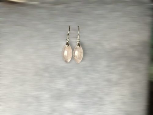 Boucles d’ oreille en quartz rose