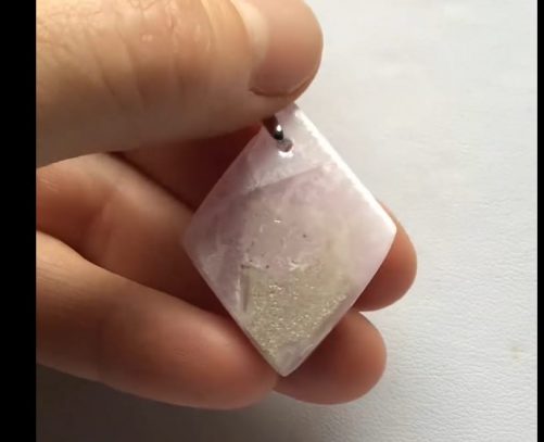 Pendentif kunzite losange