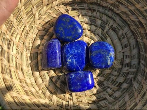 Lapis lazuli pierre roulée