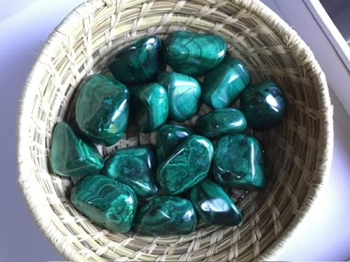 Malachite pierre roulée