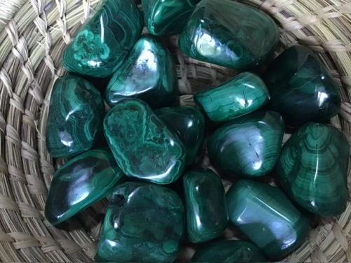 Malachite pierre roulée