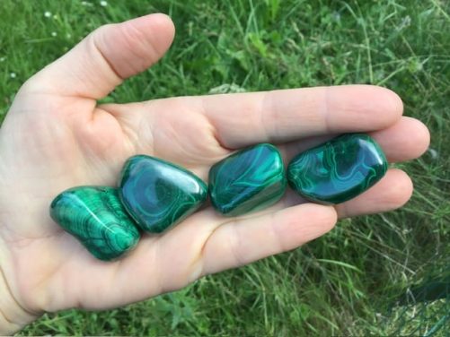 Malachite pierre roulée