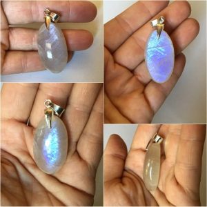 Pendentif pierre de lune belomorite