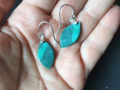 Boucles d’ oreilles malachite