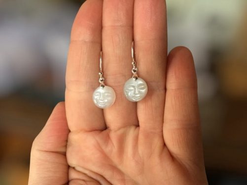 Boucles d oreille en pierre de lune