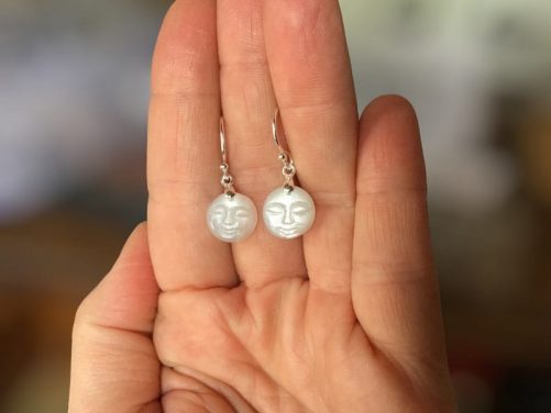 Boucles d’ oreilles pleine lune