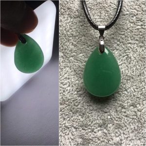 Pendentif aventurine goutte verte