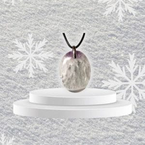 Pendentif quartz améthyste lumineux