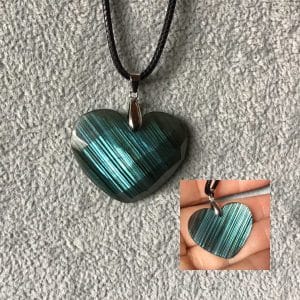 Pendentif forme coeur en labradorite