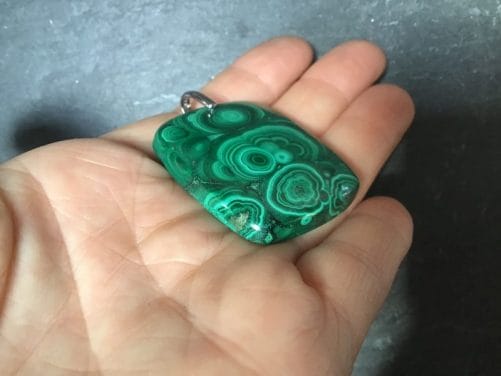 Pendentif malachite homme
