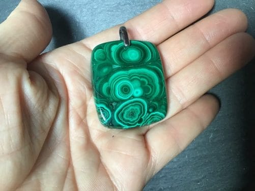 Pendentif malachite homme
