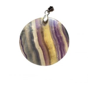 Pendentif fluorite rond