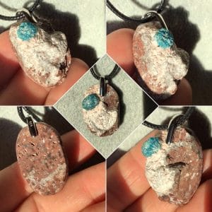 Pendentif cavansite brute