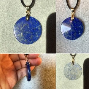 Pendentif lapis lazuli rond