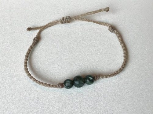 Bracelet seraphinite reglable couleur beige