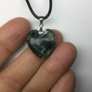 Pendentif coeur seraphinite petit modèle